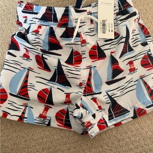 NWT janie  and Jack 18 -25 months Sailboat Print Swim Shorts